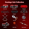 SMD Liaison Erotique, Full BDSM Bondage Restrain Gear, Complete BDSM Set with 12 Accessories, Black/Red