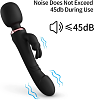 SMD LimitLess Wand Vibrator, 3-in1 Rabbit Ασύρματος Κλειτοριδικός δονητής & Realistic Dildo, Black