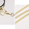 SMD Minx, SM Adjustable Leather Neck Chocker Collar with Chain Leash, Submissive Κολάρο με Λουρί, Dark Green/Gold