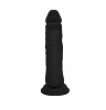 SMD New Stallion Midi, Realistic Liquid Silicone Dildo 17cm, Ρεαλιστικό Ομοιώμα Πέους με Βεντούζα, Black
