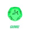 SMD Lucky Lovers Glow Dice – Couples Intimacy Game With 12 Positions, Luminous Night Dice, Φωσφοριζέ Ζάρι με 12 Στάσεις, Green