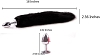 SMD Renard, Anal Plug Fox Tail, Πρωκτική Σφήνα S 7cm με Ουρά 45cm, Silver / Black