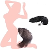 SMD Renard, Anal Plug Fox Tail, Πρωκτική Σφήνα S 7cm με Ουρά 45cm, Silver / Black