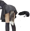 SMD Renard, Anal Plug Fox Tail, Πρωκτική Σφήνα S 7cm με Ουρά 45cm, Silver / Black