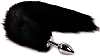 SMD Renard, Anal Plug Fox Tail, Πρωκτική Σφήνα S 7cm με Ουρά 45cm, Silver / Black