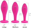 SMD Smoothie Triple Butt Plug Set, Πρωκτική Σφήνα Σετ των 3 (S / M / L ), Pink / Silver Diamond