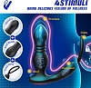 SMD Soyuz, Prostate Massager & Anal Vibrator with Cock Ring, Δονήτης Προστάτη με App, Black