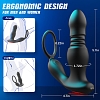 SMD Soyuz, Prostate Massager & Anal Vibrator with Cock Ring, Δονήτης Προστάτη με App, Black