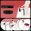 SMD Tough Measures, Full Bed Restraint Set With Cross Strap, Wrist & Ankle Cuffs, Feather Tickler & Blindfold, Black