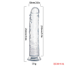 SMD Vanguard, Realistic Dildo 23cm Ρεαλιστικό Dildo με Βεντούζα, Clear