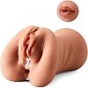 SMD Vixen Karen, 3-in-1 Masturbator with 3D Textured Realistic Pussy, Mouth & Ass, Tan Color