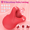 SMD Seductor 3-in-1 Oral Pleasure Pocket Lip Vibrator Stimulator, 10 Licking, Biting & Vibrating Modes, Red