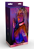 Taboom Glow In The Dark Collar & Chain Leash, Φωσφοριζέ BDSM Κολάρο & Λουρί, Pink