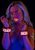 Taboom Glow In The Dark Wrist Cuffs, Φωσφοριζέ Χειροπέδες Vegan Leather, Pink