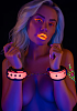 Taboom Glow In The Dark Wrist Cuffs, Φωσφοριζέ Χειροπέδες Vegan Leather, Pink