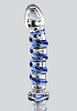 ToyJoy G-Spot Gemstone, Glass Dildo 18cm, Clear / Blue