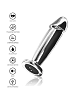 ToyJoy The Intruder Vibrating Plug, Butt Plug Vibrator, Vibrating Anal Wedge 11.8cm, Silver