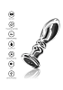 ToyJoy The Slider Vibrating Plug, Butt Plug Vibrator, Vibrating Anal Wedge, Large