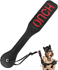 SMD OUCH! Fetish Spanking Paddle Series, BDSM Imprint Spanking Paddle, Faux Leather, 32cm, Black/Red
