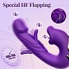 SMD Multitasker X3, Clitoral Licking, Flapping & G Spot Vibrator 3-in1, Δονητής με 7 Vibration & Flapping, Licking Modes, Purple