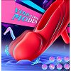 SMD Multitasker X3, Clitoral Licking, Flapping & G Spot Vibrator 3-in1, Δονητής με 7 Vibration & Flapping, Licking Modes, Red