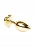 SMD Butt Plug, Πρωκτική Σφήνα S 7cm, Silver / Gold Heart