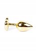 SMD Butt Plug, Πρωκτική Σφήνα S 7cm, Silver / Gold Heart