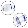 SMD Celestial, Glass Dildo with Blue Raised Spiral Texture & Mushroom Tip 17cm, Clear / Blue