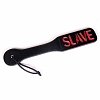 SMD SLAVE Fetish Spanking Paddle Series, BDSM Imprint Spanking Paddle από Faux Leather, 32cm, Black/Red