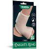 Lovetoy Silk Knights Ring, Δονούμενο Δαχτυλίδι Πέους με Θήκη Όρχεων, White