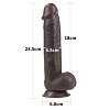Lovetoy Sliding Skin, Dual Layer Realistic Dildo 22.9cm, Black