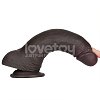 Lovetoy Sliding Skin Pro II, Dual Layer Realistic Dildo 21.6cm, Black