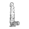 SMD CrystalVein, Realistic Dildo 25,5cm Ρεαλιστικό Dildo με Όρχεις και Βεντούζα, Clear