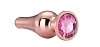 SMD Deeper, Rocket Metal Butt Plug, Πρωκτική Σφήνα M 11cm, Rose Gold / Pink