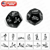 SMD Lucky Lovers Black Dice, Couples Game Intimacy Night Dice with 12 Positions, Ερωτικό Ζάρι για Ζευγάρια με 12 Στάσεις, Black