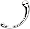 SMD HotSteel, Stainless Steel Curved G-Spot & P-Spot Dildo