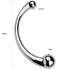 SMD HotSteel, Stainless Steel Curved G-Spot & P-Spot Dildo