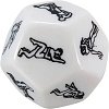 SMD Lucky Lovers White Dice, Couples Intimacy Game Play Dice With 12 Positions, Ερωτικό Ζάρι με 12 Στάσεις, White