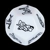 SMD Lucky Lovers White Dice, Couples Intimacy Game Play Dice With 12 Positions, Ερωτικό Ζάρι με 12 Στάσεις, White